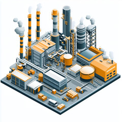 Obraz premium This image represents an industrial plant or production facility involved in industrial processes.