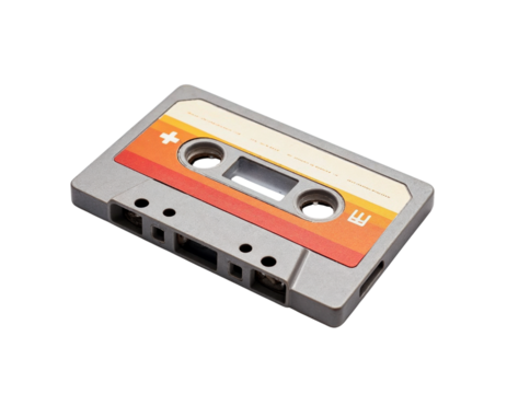 audio cassette isolated on white