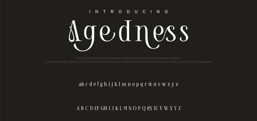 Luxury wedding alphabet font. Typography decorative elegant classic lettering serif fonts vintage retro for logo.