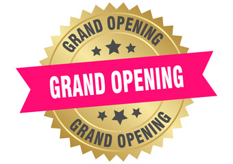GRAND OPENING label, sticker