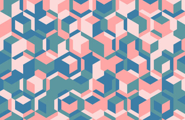 Geometric pattern with minimal shapes and artistic mosaic. Ideal for posters, backgrounds, or seamless textile designs with a trendy and modern feel.