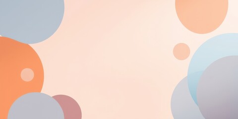 Abstract Geometric Background with Pastel Circles and a Smooth Gradient