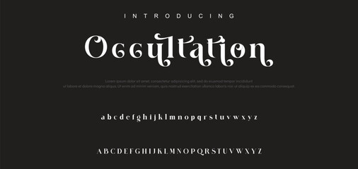 Luxury wedding alphabet font. Typography decorative elegant classic lettering serif fonts vintage retro for logo.