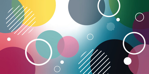 abstract background with colorful geometric shapes