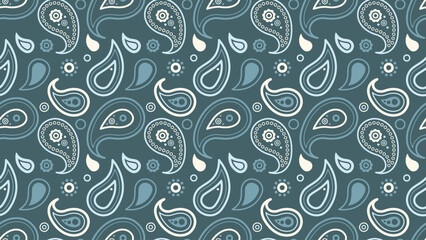Paisley vector with awesome background. Orient image national paint. Textile symmetry in simplicity contrast.