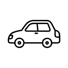 Fototapeta premium Road trip icon featuring car for travel adventure and exploration concept