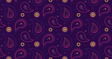 Floral petal on indian lovely. Vintage paisley in calm flourish. Invitation elegant by orient wear.