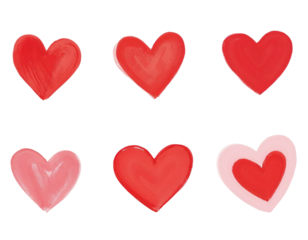 red and yellow hearts