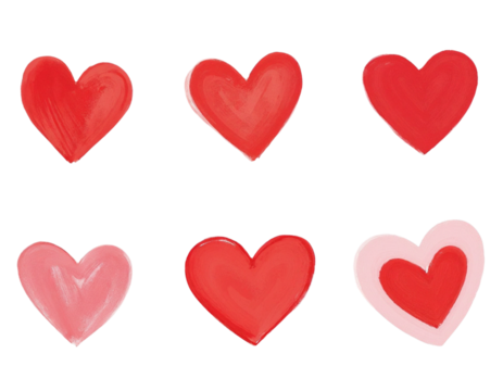 red and yellow hearts