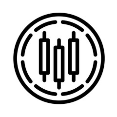 Icon Graph Bar App With Style Outline