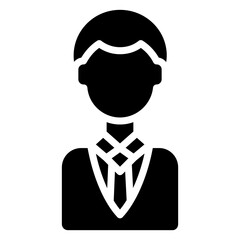 Banker Glyph Icon, Black And White Glyph Icon Symbol