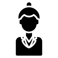 Financial Advisor Glyph Icon, Black And White Glyph Icon Symbol