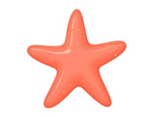 A Vibrant Orange Starfish on a White Background Perfect for Illustrations and Design Use