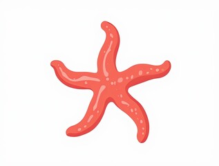 Obraz premium Illustration of a Colorful Starfish on a Plain White Background Perfect for Coastal Themes