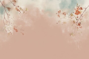 Abstract Watercolor Wall Art with PANTONE 17-1230 Mocha Mousse Tones