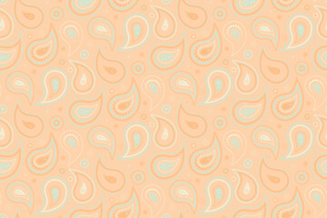 Paisley dot in twisted persian. Decorative tranquility as poster swatch. Herbal material, rug floral.