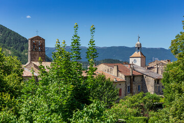 Châtillon en Diois, in the Drôme department, southeastern France. The town offers traditional...