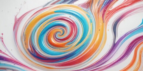Swirling colors of gel swirled on a white background, soap, swirl, colorful