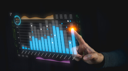 Businessman is calculating income and return on investment in percentage. Interest rate and dividend concept, income, return, retirement, compensation fund, investment, dividend tax.