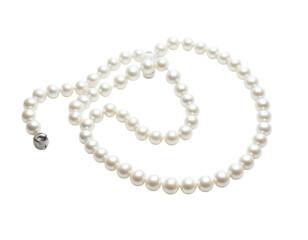pearl necklace isolated on white