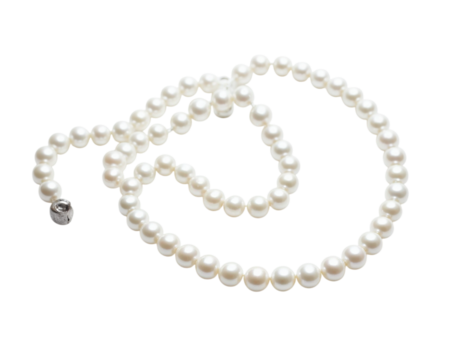 pearl necklace isolated on white