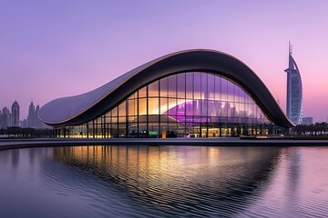 Fototapeta premium Global Cooperation for Conflict Resolution in Architecture International Governance in Dubai