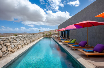 Fototapeta premium luxury villa with pool