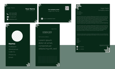  brand identity , Free vector collection of professional stationery template for business presentation, business card, letter head, identity card, advertisement identity card, Free vector business .