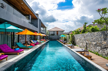 Fototapeta premium luxury villa with pool