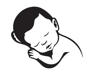 Leonardo_Phoenix_09_A_serene_black_silhouette_of_a_sleeping_ba_9.eps
