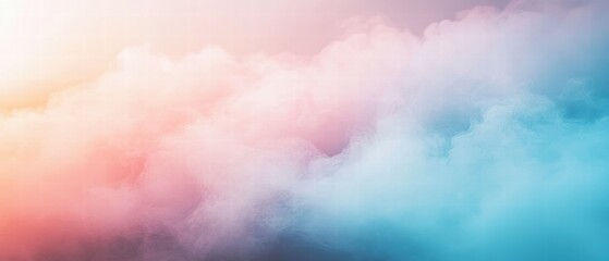 Soft Pink and Blue Clouds with Gentle Gradients in a Dreamy Atmosphere