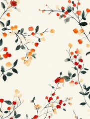 Elegant Watercolor Floral Bouquet with Colorful Flowers