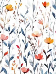 Naklejka premium Elegant Watercolor Floral Bouquet with Colorful Flowers