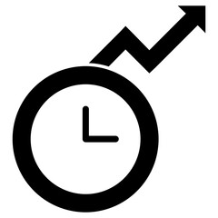Productivity Glyph Icon, Black And White Glyph Icon Symbol