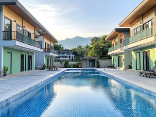 Fototapeta premium luxury swimming pool