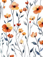 Naklejka premium Elegant Watercolor Floral Bouquet with Colorful Flowers
