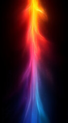 A color light effect that comes out from the top down, a line light, a glow effect, a light effect, there's a colorful gradient behind it