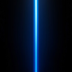 Vertical blue light beam on a black background