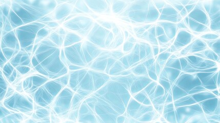 Abstract white glowing wavy lines on blue, futuristic digital high-tech pattern