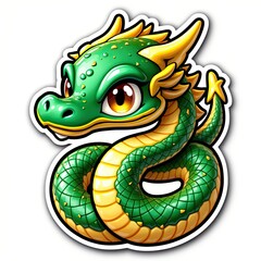 Obraz premium Vibrant and Playful Cartoon Dragon Illustration Representing Fantasy and Adventure Themes