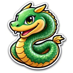 Obraz premium Colorful Cartoon Dragon Illustration with a Playful Expression and Vibrant Details