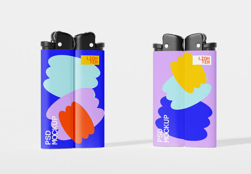 Side by Side 3D Lighter Mockup