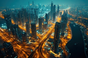 Futuristic urban environments smart city innovations & connected infrastructure