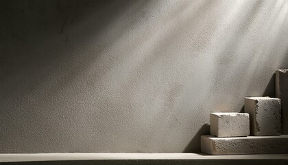 cement heritage with beam of mild history for product presentation