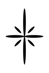 Glowing bright star simple pattern