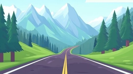 Winding Road Through Majestic Mountain Landscape