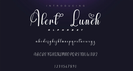 Hand drawn vector alphabet. Modern monoline signature script font. Elegant Signature Font. Best Alphabet Beautiful Calligraphy Signature Font lettering