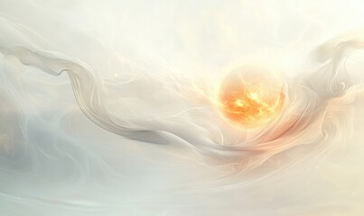 A sphere of intense energy swirls through dark clouds, offering a mystical vibe perfect for sci-fi and fantasy branding.