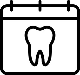 Dentist Appointment Line Icon