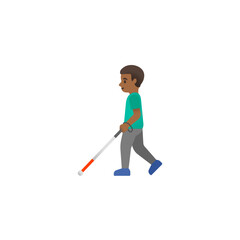 Fototapeta premium Person with Cane Emoji 